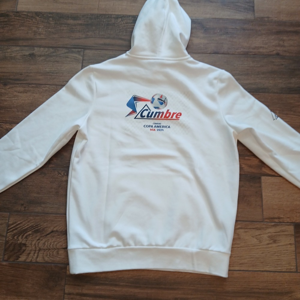 Puma Hoodie Mens Large White Copa America USA 2024 Sweatshirt Sweater Soccer - Picture 9 of 10